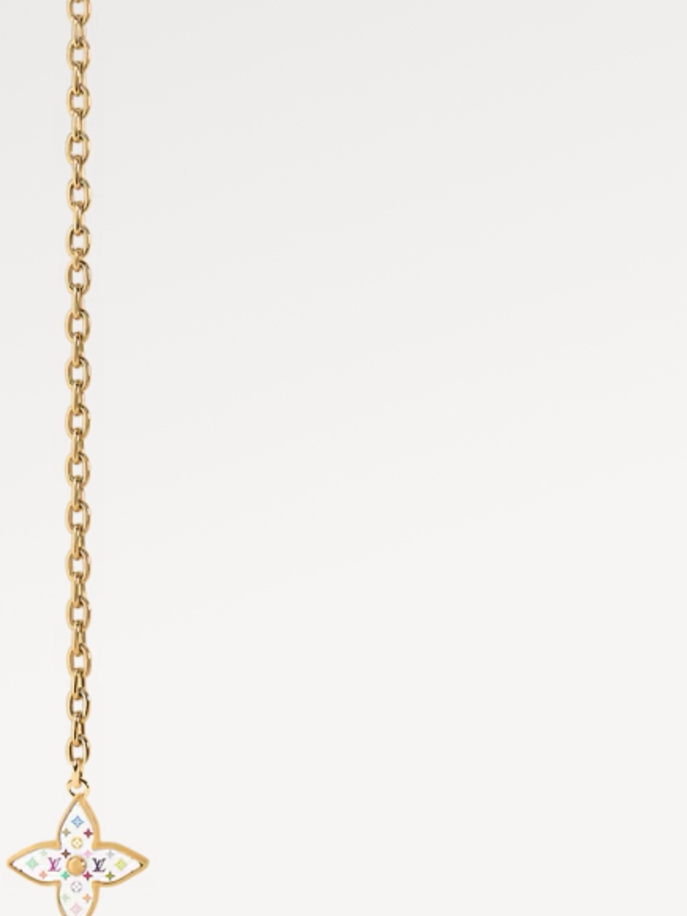 Louis Vuitton MURAKAMI White Multicolor Monogram  with Gold Chain belt bag - Picture 15 of 15